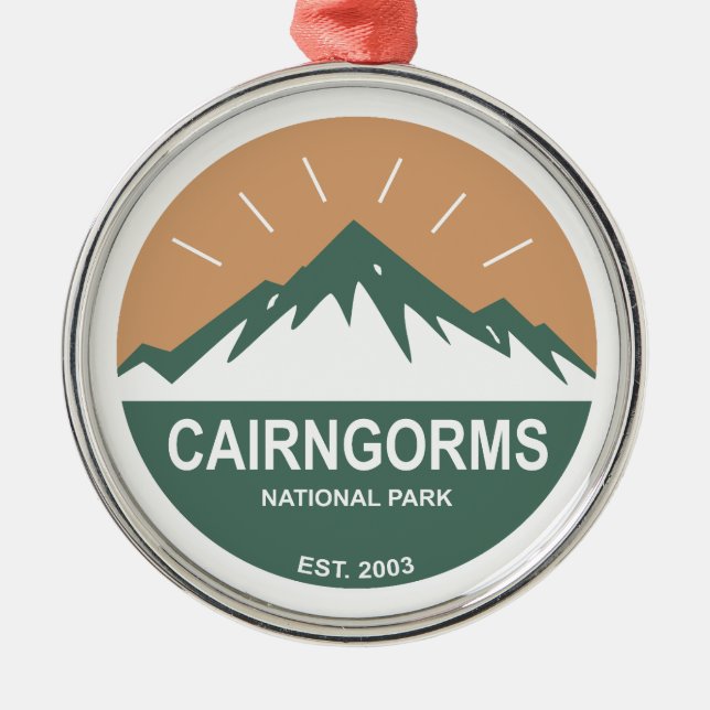 Cairngorms Nationalpark Schottland Ornament Aus Metall (Vorne)