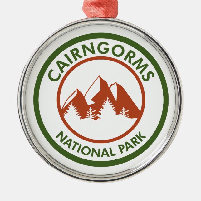 Cairngorms Nationalpark Schottland Ornament Aus Metall (Vorne)