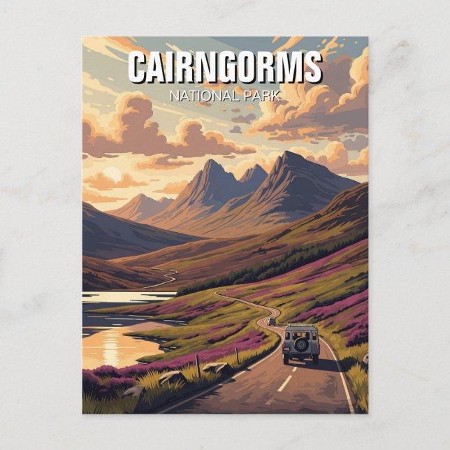 Cairngorms Nationalpark Schottland Postkarte (Vorderseite)