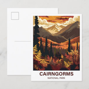 Cairngorms Nationalpark Schottland Reise Postkarte