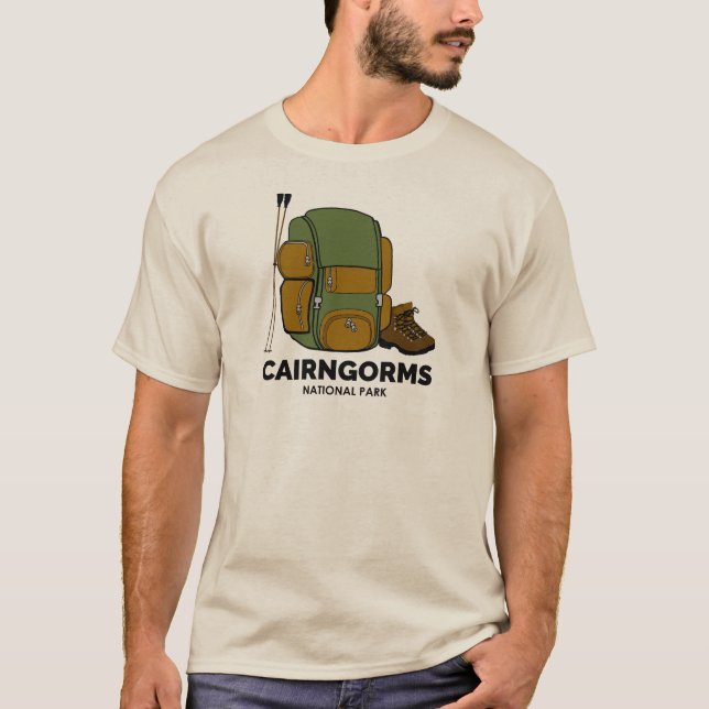 Cairngorms Nationalpark Schottland Rucksack T-Shirt (Vorderseite)