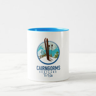 Cairngorms Schottland Logo Zweifarbige Tasse
