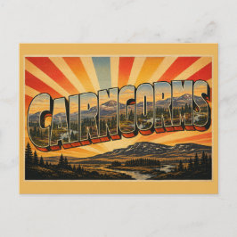 Cairngorms Schottland Vintage Reise Kunst Postkarte