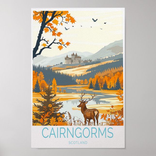 Cairngorms Travel Poster - Schottland Travel Wall (Vorne)