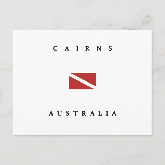 Cairns Australia Scuba Dive Flag Postkarte (Vorderseite)
