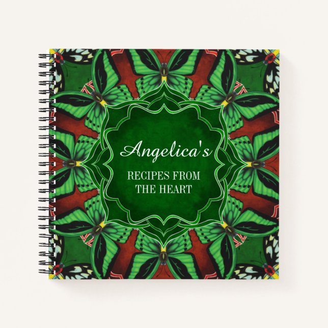 Cairns Birdwing Butterfly Rezept Notizbuch (Vorderseite)