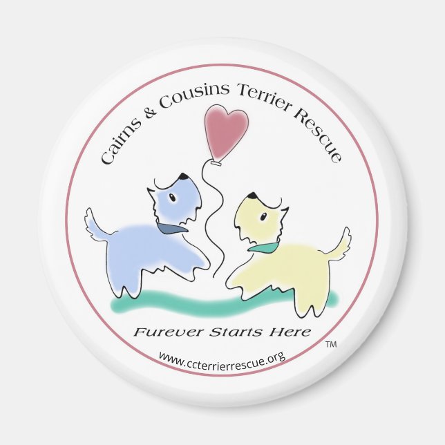 Cairns & Cousins Terrier Rescue Logo-Magnet Magnet (Vorne)