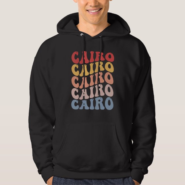 Cairo City Groovy Retro Hoodie (Vorderseite)