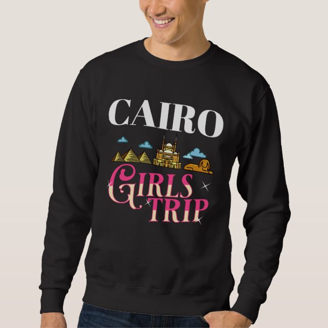 Cairo Egypt City Trip Skyline Map Travel Sweatshirt (Vorderseite)