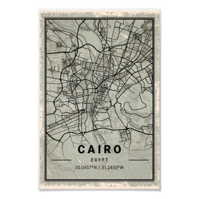 Cairo map print poster canvas Egypt (Vorne)