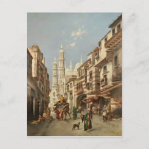 Cairo-Straßenszene Max Rabes Fine Art Leinwand Postkarte