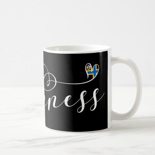 Caithness Heart Flag, Schottland Kaffeetasse (Rechts)
