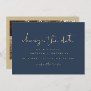 CAITLIN Marine und Gold ändern das Datum der Einla Einladung