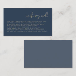 CAITLIN Modern Navy and Gold Wünschwell Card Begleitkarte