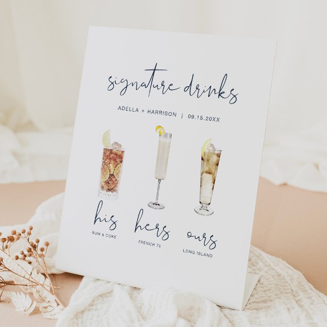 CAITLIN Moderner Cocktail Signature Drink Sockelschild (Von Creator hochgeladen)