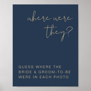 CAITLIN Navy Blue und Gold, wo sie unterschrieben  Poster