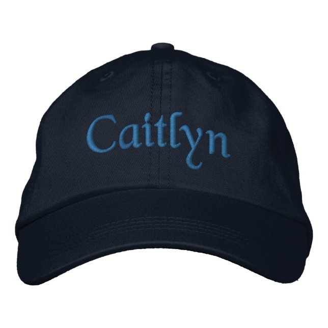 Caitlyn bestickte Baseballkappe / Hat Blue (Vorderseite)