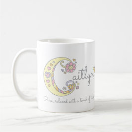 Caitlyn-Buchstabe C, d. h. Monogramm-Tasse Tasse