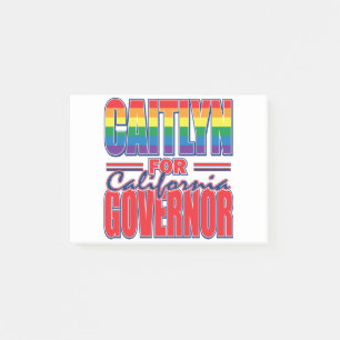 Caitlyn-for-GOV-Gay-Pride-Flag-Cal- Post-it Klebezettel