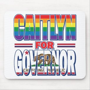 Caitlyn-for-GOV-Gay-Pride-Flag Mousepad