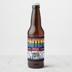 Caitlyn Jenner für Gouverneur Bierflaschenetikett