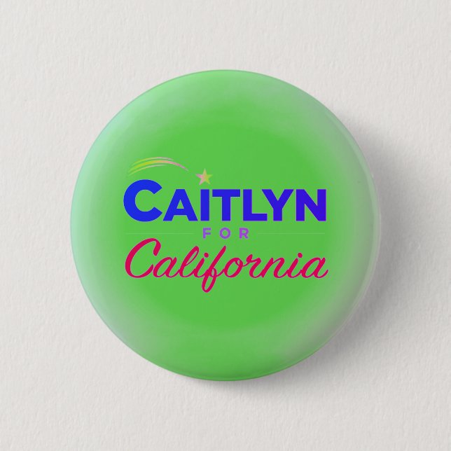 Caitlyn Jenner für Kalifornien 2021 Button (Vorderseite)