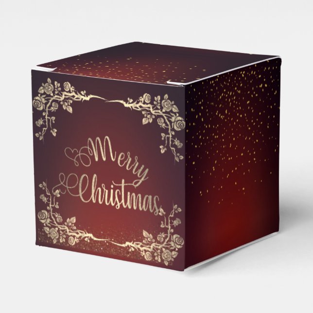 Caja de regalo para navidad con rosas  rojo Royal Geschenkschachtel (Vorderseite)