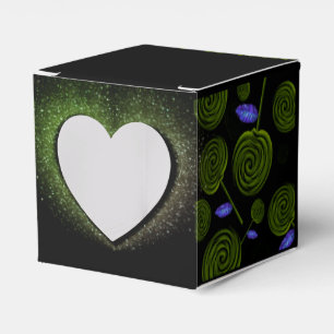 Caja de regalo verde oliva y negro geschenkschachtel
