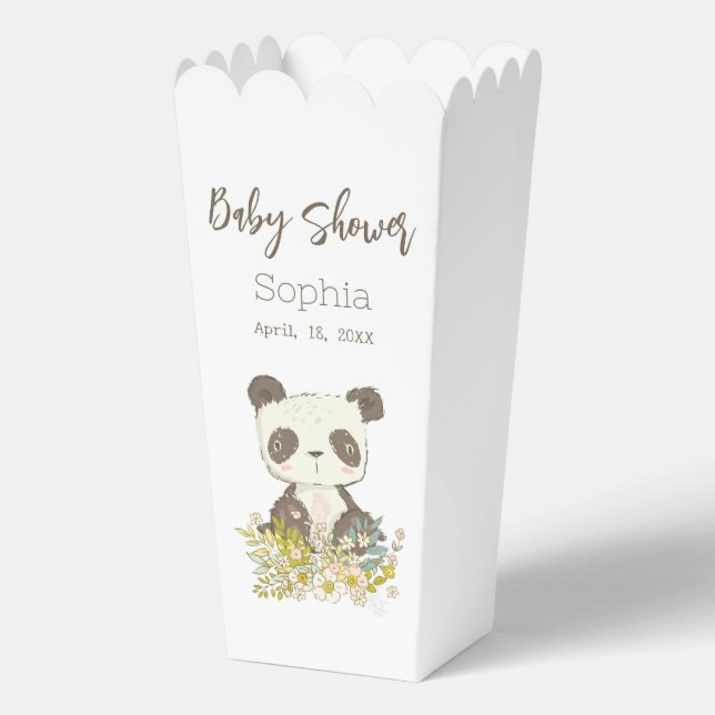 Caja Palomitas Baby Shower Panda Geschenkschachtel (Vorderseite)
