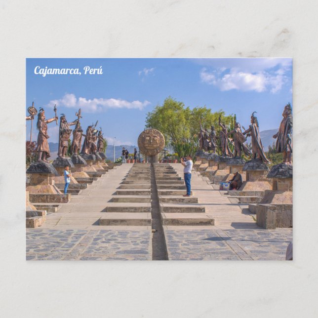 Cajamarca, Peru, Alameda de los Incas Postkarte (Vorderseite)