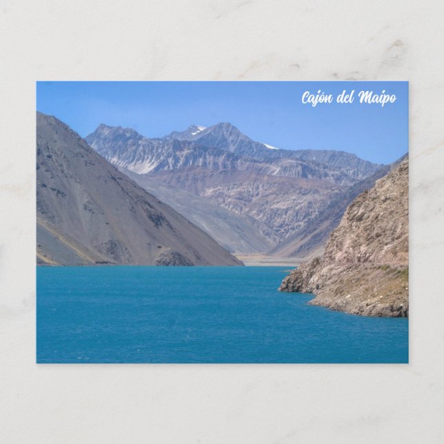 Cajón del Maipo, Embalse El Yeso, Chile Postkarte (Vorderseite)