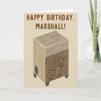 Cajon-Trommel-Happy-Birthday-Karte Karte