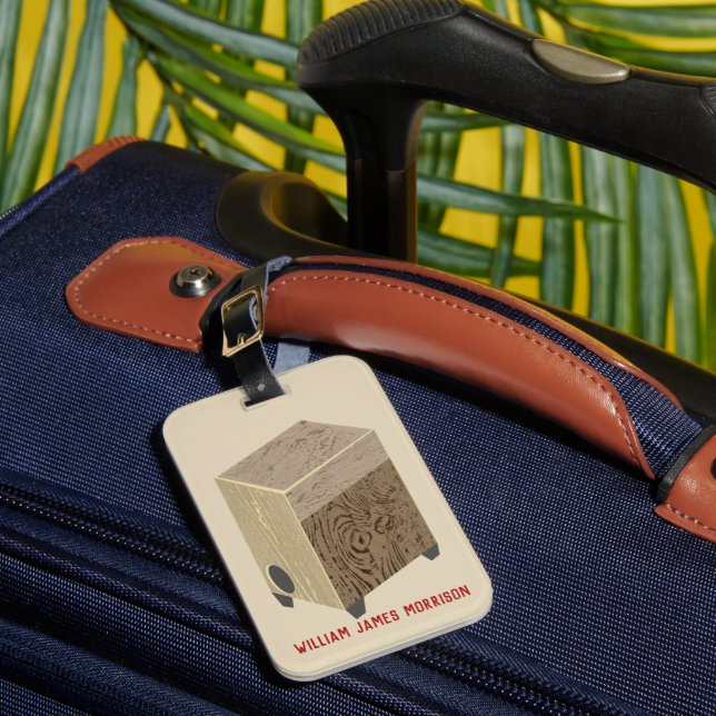 Cajon Trommel-personalisierter Gepäck-Umbau Gepäckanhänger (Vorderseite Insitu 1)