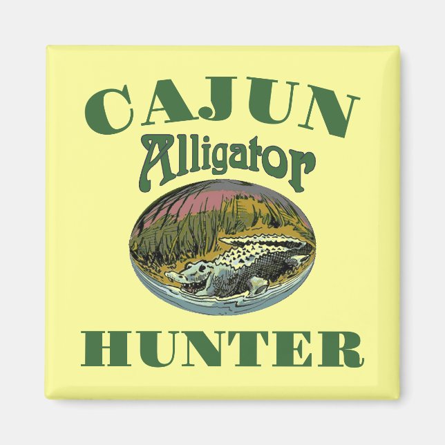 Cajun Alligator Hunter Magnet (Vorne)
