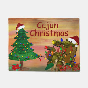 Cajun-Bayou-Heim Weihnachten Feiertag Alligator Fußmatte