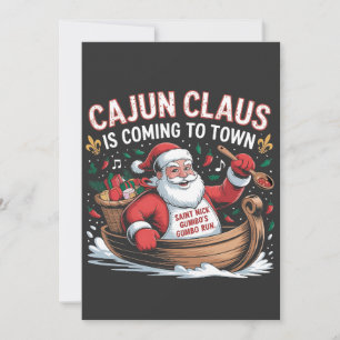 Cajun Clause kommt in die Stadt Weihnachts Krampus Einladung