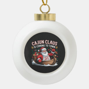 Cajun Clause kommt in die Stadt Weihnachts Krampus Keramik Kugel-Ornament