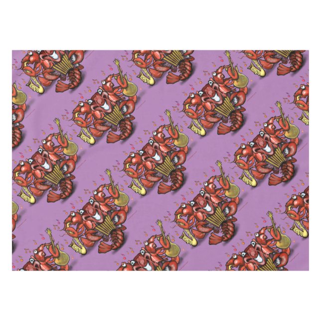 Cajun Crawfish Band Tischdecke (Vorderseite (Horizontal))