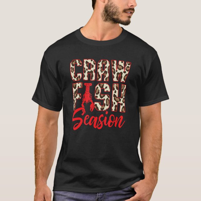 Cajun Crawfish Boil Party Crawfish Leopard Print M T-Shirt (Vorderseite)