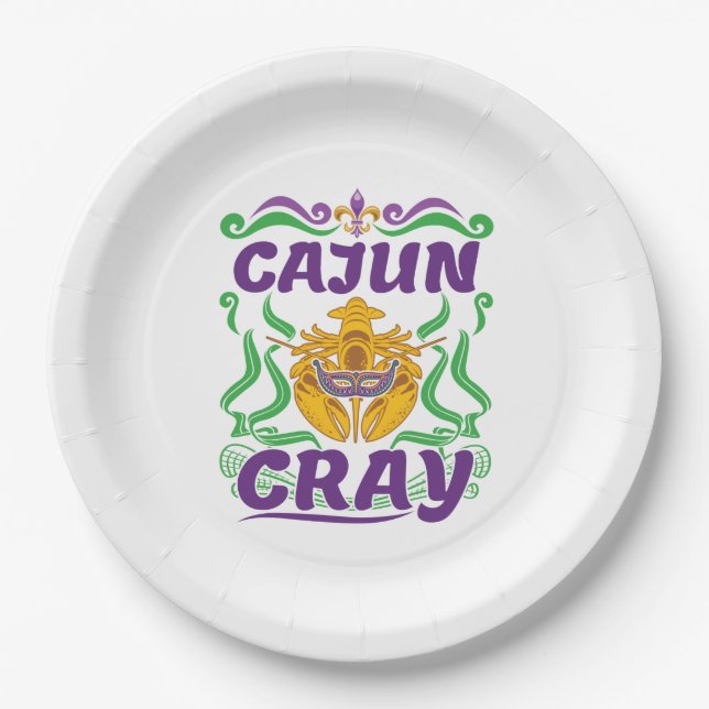 Cajun Cray Crawfish Boil Louisiana New Orleans Pappteller (Vorderseite)