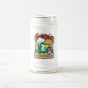 Cajun-Creolisch Mardi Gras Krokodil Bierglas