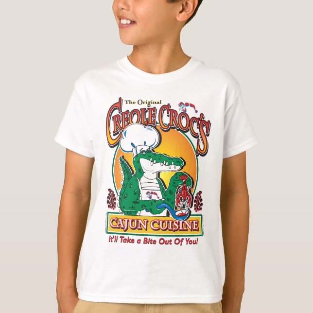 Cajun Crocs Ceole Cuisine T-Shirt (Vorderseite)