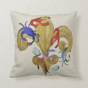 Cajun Fleur de lis Kissenbezug aus Kunst Kissen