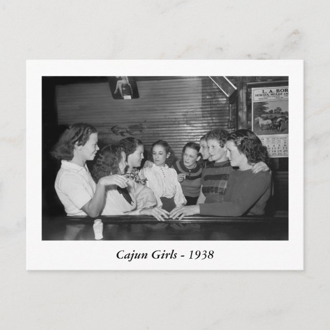 Cajun Girls, 1938 Postkarte (Vorderseite)