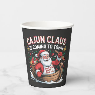 Cajun-Klausel kommt in die Stadt Weihnachts-Krampu Pappbecher