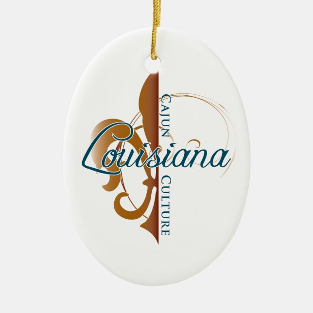 Cajun-Kultur Keramik Ornament (Vorne)