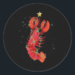 Cajun Louisiana Christmas Merry Crabmas X-Mas Ligh Runder Aufkleber<br><div class="desc">Krabben kochen, und während sie Schwänze drücken und Köpfe von den Mudbugs, Crawdads, Flussumpfern oder Grabhühnern sind zum Kotzen. Das Shirt für Crayfish Liebhaber und Louisiana oder New Orleans Cajuns. Tee aus der Krabbensaison, Tee für Krabbenliebhaber, Shirt zum Kochen... Crawfish ist mein Lieblingssaison Leopard Funny Cajun Hummer, wenn Sie Liebe...</div>