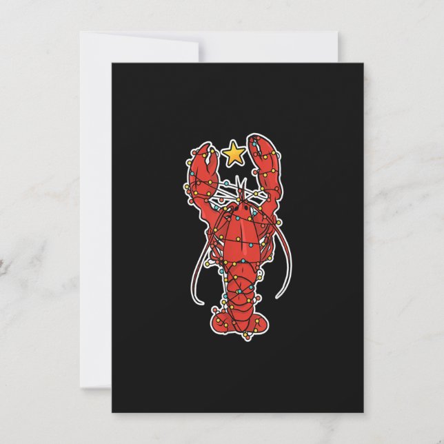 Cajun Louisiana Christmas Merry Crabmas X-Mas Lobs Einladung (Vorderseite)