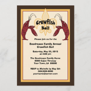 Cajun Panzerkrebs-Blutgeschwür-Einladungen Einladung