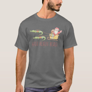 Cajun Santa Alligator Heaux Heaux Heaux Weihnachte T-Shirt